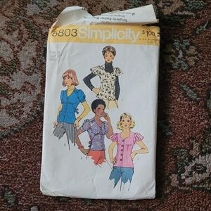 Vintage Simplicity Pattern 5803  Tops